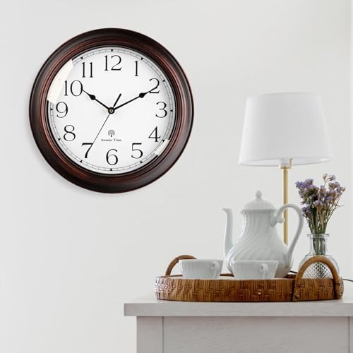 KECYET Atomic Wall Clock 10" Silent Non-Ticking Vintage Battery Operated - Image 6