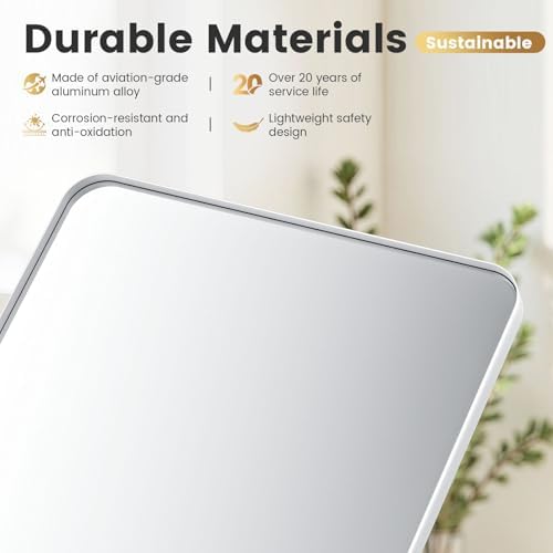 24" x 28" White Bathroom Mirrors - Image 2