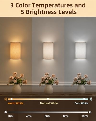 EZVALO Battery Operated Wall Sconce Set of Two - Image 6