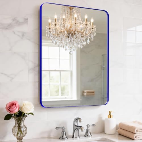 18" x 24" Blue Bathroom Mirrors by YYXW