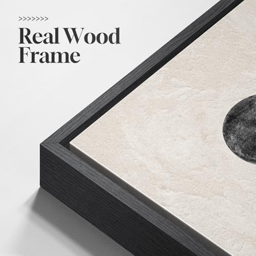 Large Framed Black White Abstract Wall Art - Image 5