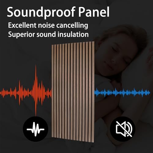 Yun-aeon Walnut 4 Pack Wood Slat Acoustic Panels 47.2 x 23.6 Inch 3D Fluted - Image 3