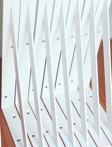 4 Pack L11 x H 8" White Heavy Duty Shelf Brackets - Image 5
