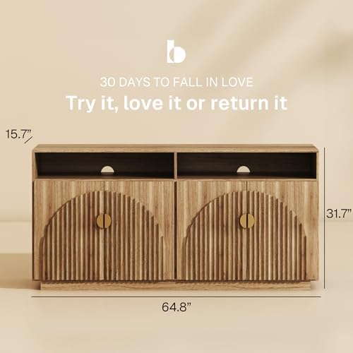 BELLEZE Stacked 65" TV Stand & Entertainment Centers - Image 2