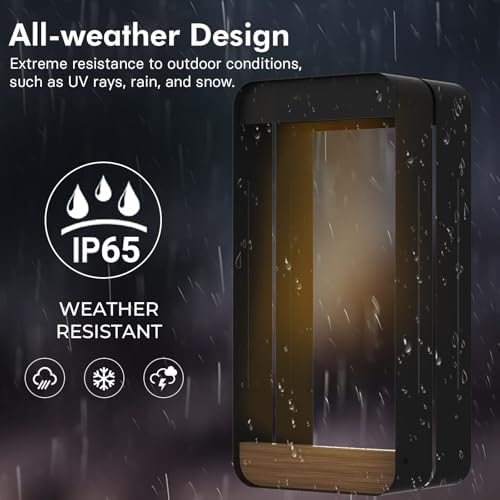 Grand patio Outdoor Solar Wall Sconce Shelf Planter, Decor LED Waterproof Wall - Image 3