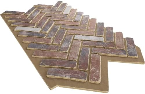EverStone Herringbone Faux Brick Panel, 46 1/2"W x 25 1/4"H x 1"D, Smokey Rose - Image 6