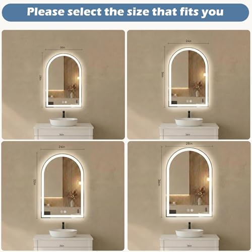 DUMOS 20"x28" LED Bathroom Mirror - Image 2