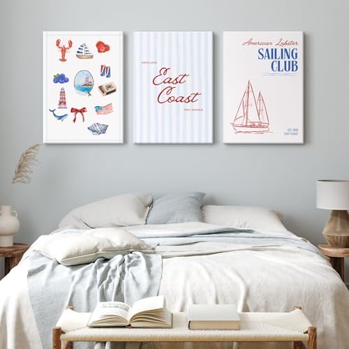Coastal Wall Art Preppy Aesthetic Wall Decor Trendy East Coast Wall Art - Image 7