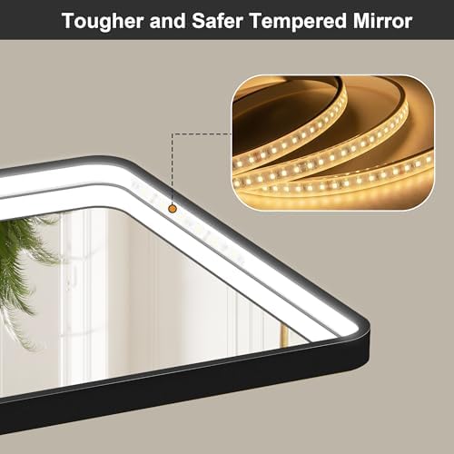 55x36 Inch LED Bathroom Mirror - Image 5