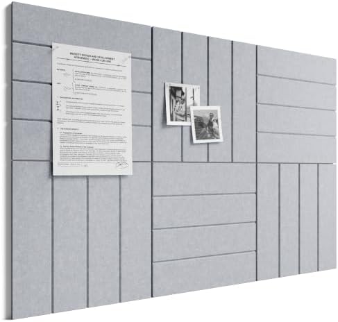 Bumusty 36" x 24" Large Cork Board Alternative, Soft Gray by BUMUSTY