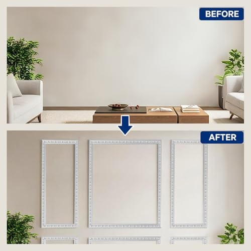 Peel and Stick Wall Molding Kit, Premade Accent Wainscoting Panels - Image 4