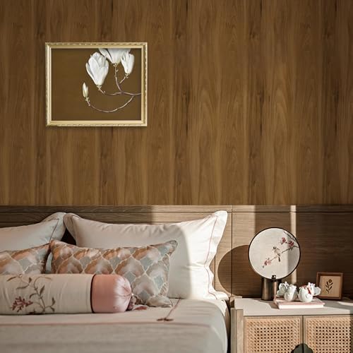 Wood Grain Contact Paper Peel and Stick Walnut Wallpaper Thicken Vintage - Image 4