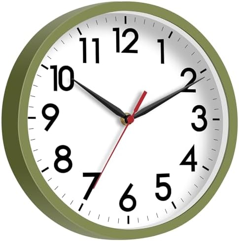 AKCISOT 8 Inch Wall Clock, Silent Battery Operated Analog Clock - Image 2