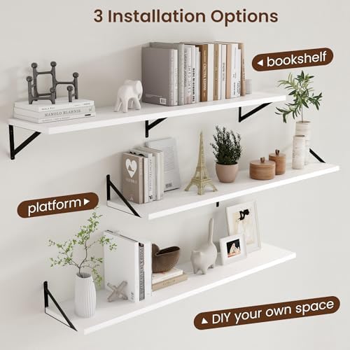 Axeman Floating Shelves for Wall White - Image 4