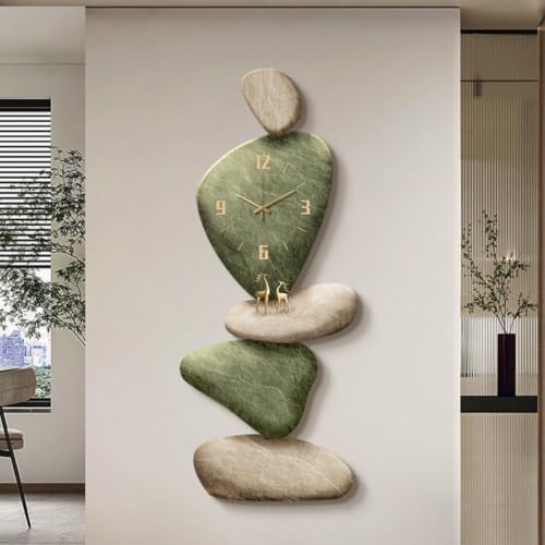 3D LED Wall Art Clock, Modern Irregular Creative Wall Decor by Unknown