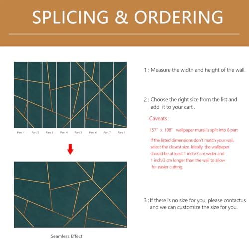 Gold Geometric Mural Wallpaper Peel and Stick - Image 5