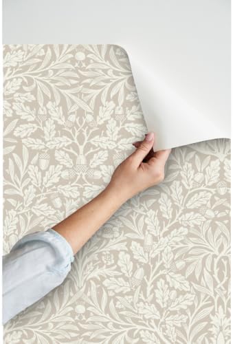 Spoonflower Acorn William Morris Peel and Stick Wallpaper - Image 3