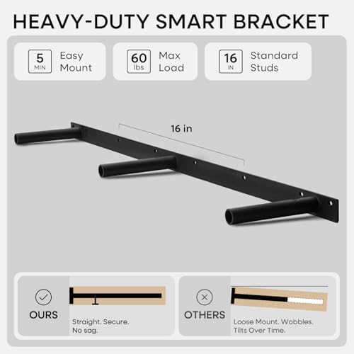 Homeforia 42 Inch Floating Shelves, High-End Solid Pine Wood - Image 5