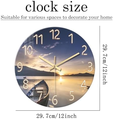 Round Kitchen Wall Clocks Battery Operated 12 Inch - Image 5