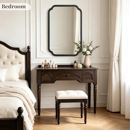 HOMECOOKIN Wood Bathroom Mirror - Image 3