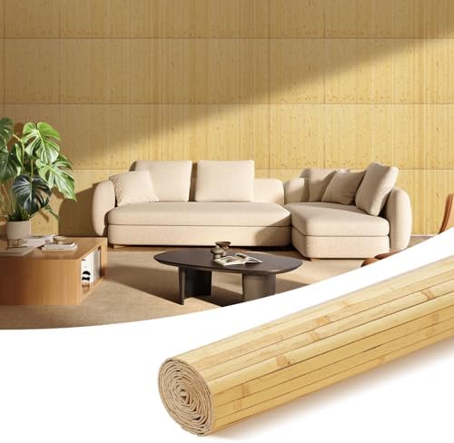 OUZUGIE 1 Pack 96x24 Inch Natural Bamboo Wall Panel by OUZUGIE