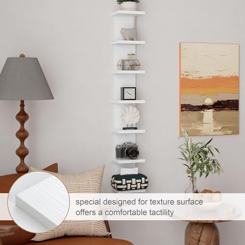 Fun Memories 7 Tier Wall Shelf Unit, Vertical Storage Tower - Image 5