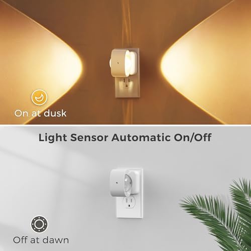 L LOHAS LED Night Lights Plug into Wall, Night Light Projector Light Sensor - Image 2