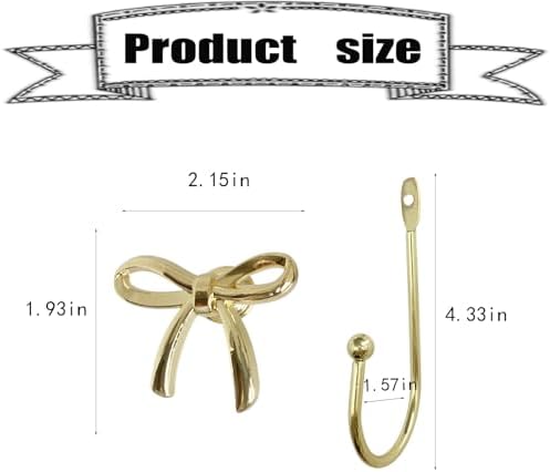 Bow Wall Hook 4 pcs Decorative Wall Hooks - Image 2