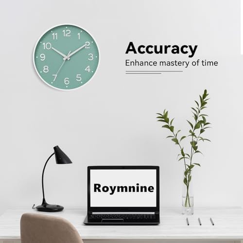 Roymnie 8 Inch Wall Clock, Battery Operated Silent Non Ticking Analog - Image 7