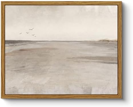 ARPEOTCY Classical Framed Canvas Wall Art, 8x10 Inch Vintage Beach Seascape by ARPEOTCY