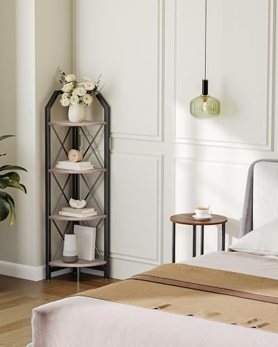 CHOEZON 4-Tier Corner Shelf, Industrial Corner Bookshelf, 47.6" Corner Storage - Image 5
