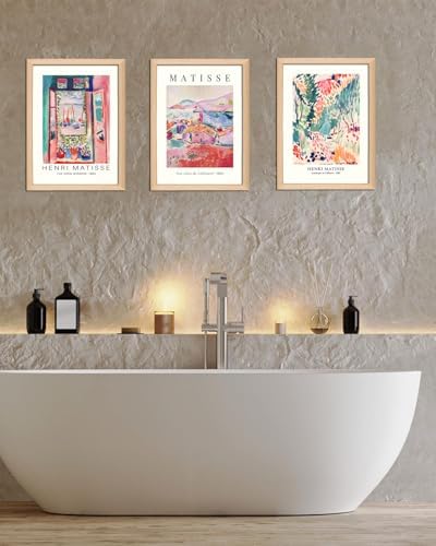 Wooden Framed Matisse Wall Art Set of 3 Abstract Henri Matisse Posters Vintage - Image 4
