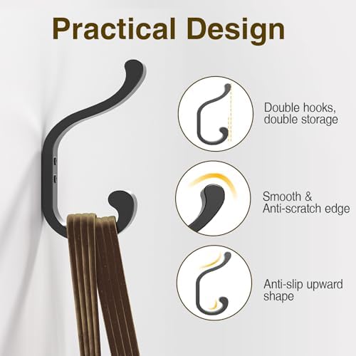 Coat Hooks Wall Mount, Heavy Duty Wall Hooks - Image 4