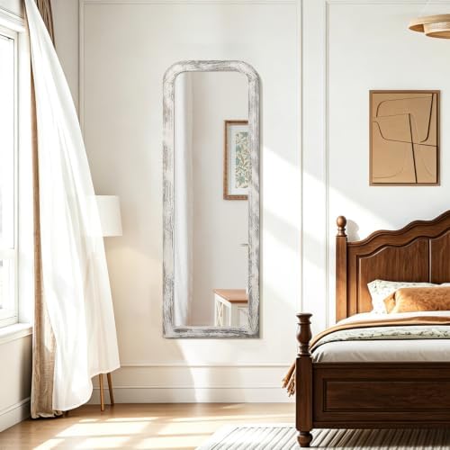AAZZKANG Mirror Full Length Rectangle Wood Framed Large Wall Mirrors White - Image 5
