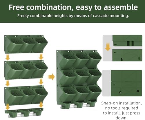 36 Pockets Self Watering Wall Mounted Vertical Planter, Wall Planter Indoor - Image 4