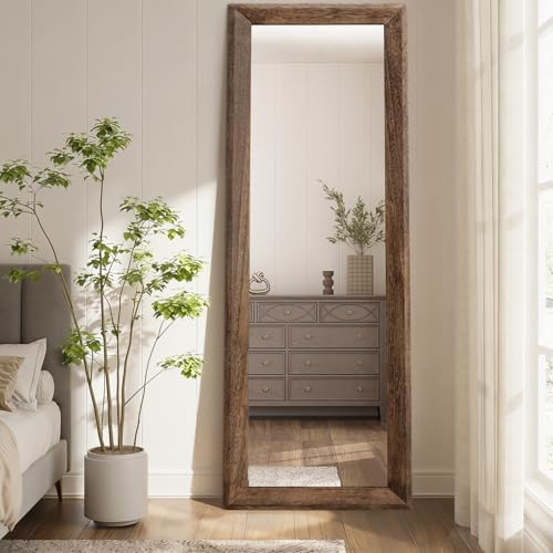 AAZZKANG Hanging Mirror Full Length Vintage Large Mirrors Wooden Framed 71"x30" - Image 6