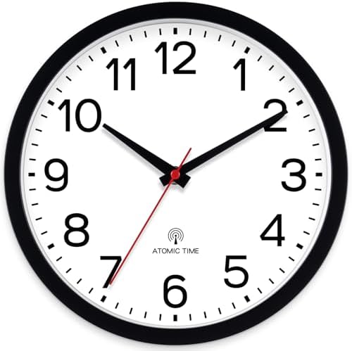 AKCISOT 10 Inch Wall Clock, Silent Battery Operated Analog Clock by Akcisot