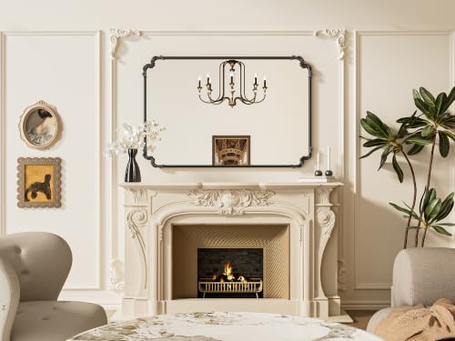 TETOTE Vintage Antique Black Rectangle Mirror - Image 2