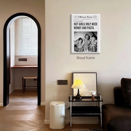 Trendy Black And White Aesthetic Poster Vintage Newspaper Wall Art Fashion - Image 6