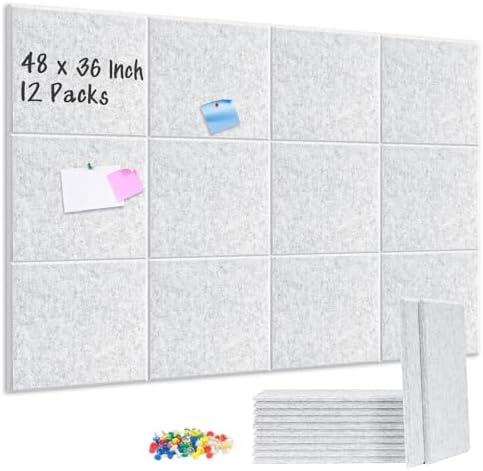 DOLLAR BOSS Felt Cork Board Tiles 48"x36" Bulletin Board by DOLLARBOSS