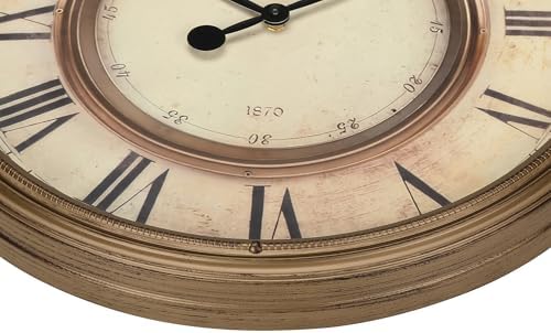 Monarch Specialties I 9047 Clocks, Wall Clock, Antique Brown, Transitional - Image 4