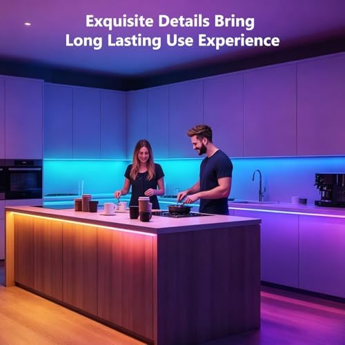 DAYBETTER LED Strip Lights 110ft, RGB Music Sync Smart App Control 1 Roll - Image 4