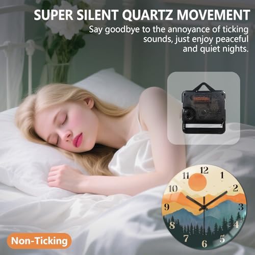peacoblue Forests and Sun Wall Clocks Battery Operated - Image 4