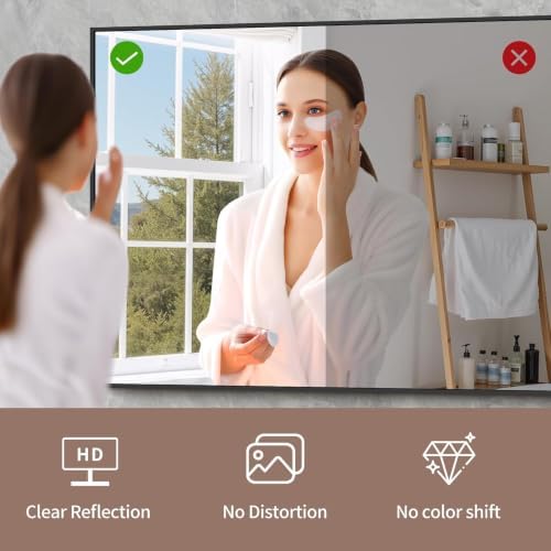YIROMAN Bathroom Mirror 72"x40", Rectangular Vanity Mirror - Image 4