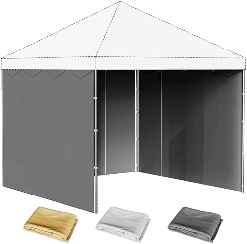 10x10 Canopy Sidewalls, UV Protection, Waterproof, Zipper Sidewall by Kweetle