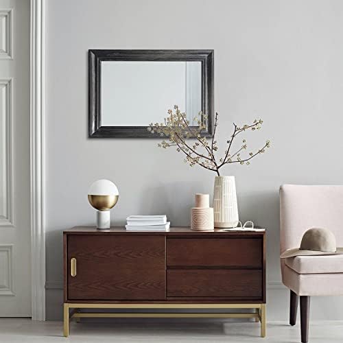 Mirrors for Wall with Black Wood Frame Large 20"x16" Rectangular Hanging - Image 5