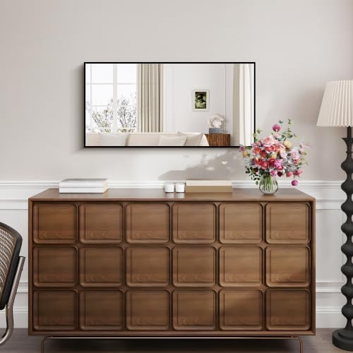 KOCUUY Black Mirror, Vanity Mirror, Large Rectangle Mirror - Image 2