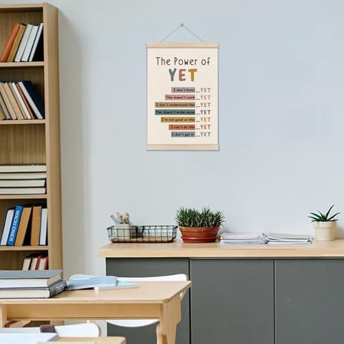 The Power of YET Growth Mindset Posters Hanger Frame, Motivational Wall Art - Image 7
