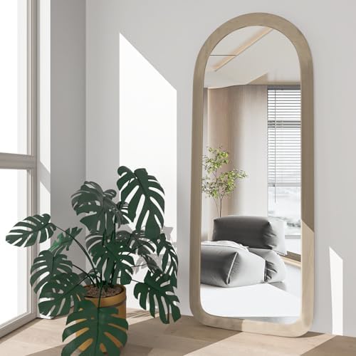 Full Length Mirror 56"x20" Arch Floor Mirror by NEUWEABY