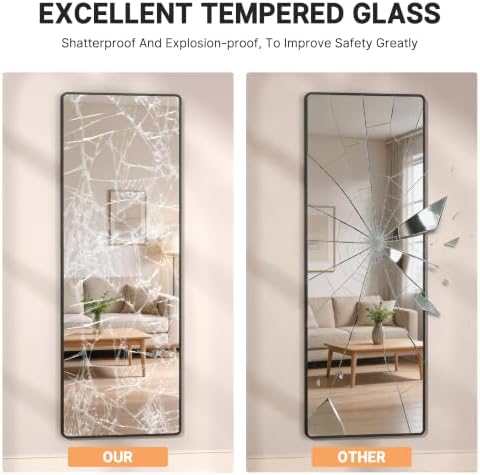 Hasipu Door Mirror Full Length, 56 x 16 Inch Full Body Wall Mirror Over The - Image 3